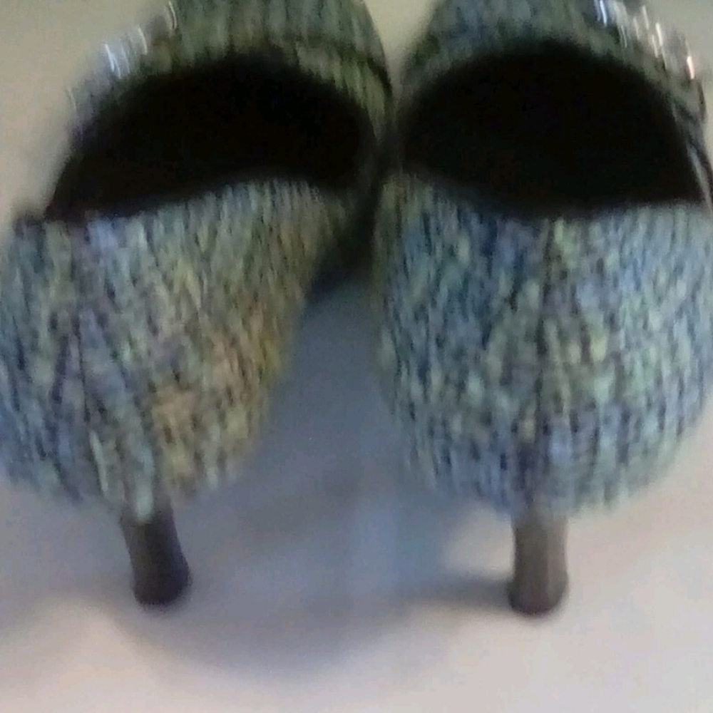 New GREEN PLAID HEELS BY Steve Madden S 8 1/2 - Picture 4 of 6